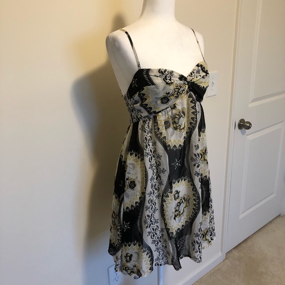 Free People Sheer Floral Spaghetti Strap Dress, M - Picture 3 of 6